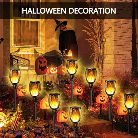 4PCs Solar Torch Lights Outdoor, 43 inch 96 LED, Waterproof Landscape Garden - Picture 6 of 7